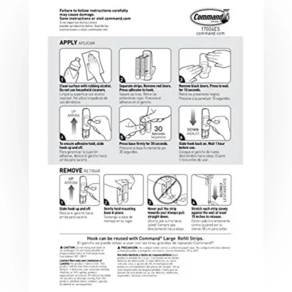 Command Utility Hooks 2-pack 7.5 lbs each - Picture 3 of 4